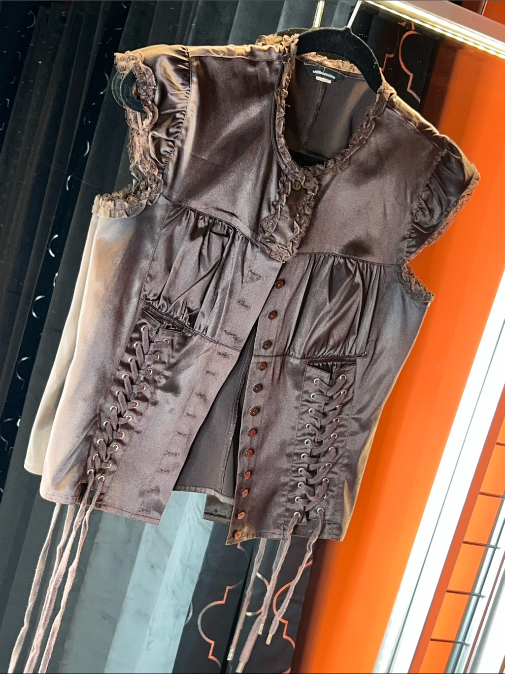 Ultra-Rare Vintage Victoria’s Secret "Archive" Satin Corset Blouse